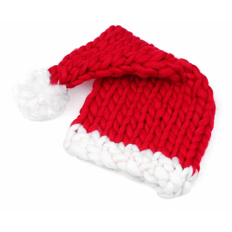 

Happyshopping - Sombrero de Navidad Sombrero de Papa Noel Unisex Textura suave Toque comodo para bebes Bebes Ninos Adultos,Rojo violaceo, para adulto