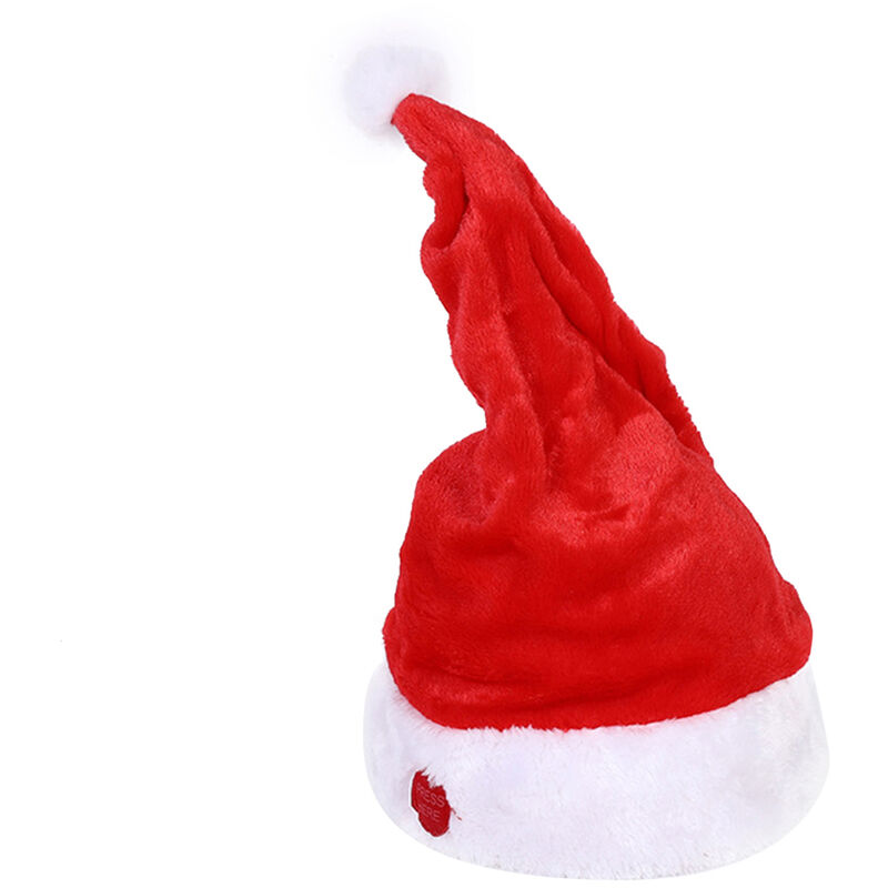 

Sombrero de Papa Noel electrico Gorro de felpa de terciopelo Gorro de Papa Noel de Navidad Gorro de juguete divertido musical Sombreros rojos