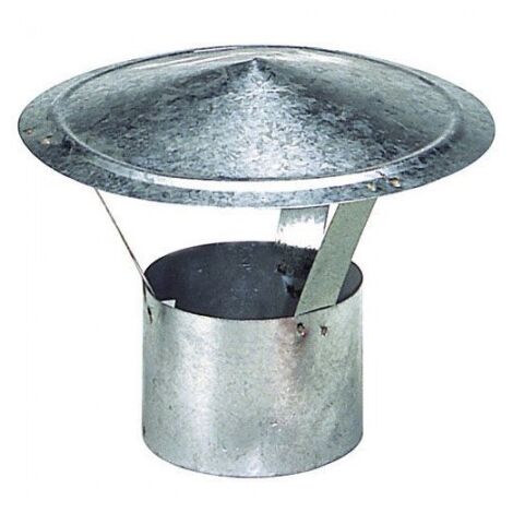 Wolfpack sombrero galvanizado para estufa, chimenea, extracción de humos, para tubo Ø 110 mm.