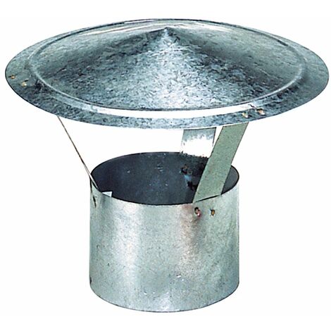 Wolfpack Sombrero Galvanizado para Estufa, Chimenea, Extracción de Humos, Para tubo Ø 120 mm.