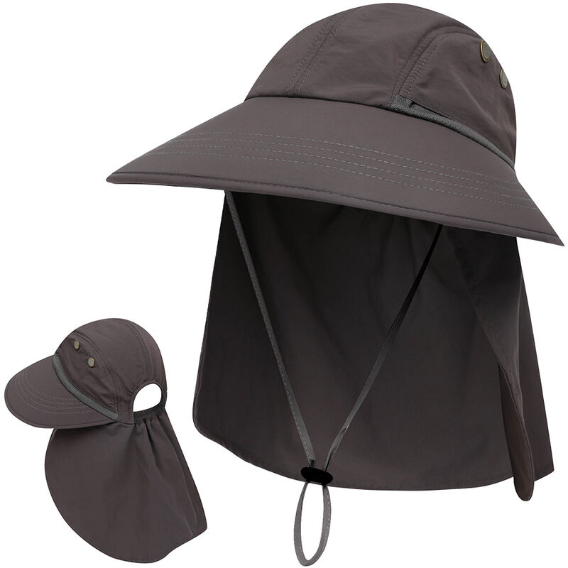 

Sombrero para el sol Proteccion UV Gorra de verano Ala ancha Para acampar Pesca Senderismo Safari Montanismo,Gris oscuro