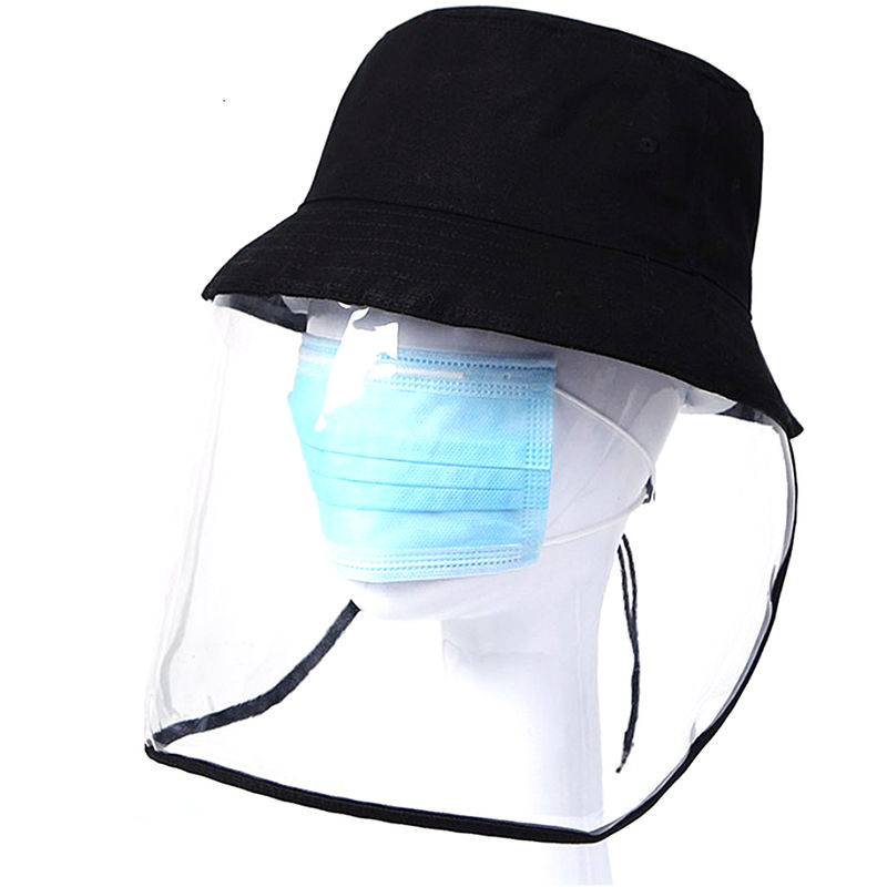 

Sombrero protector a prueba de polvo, con cubierta protectora transparente, negro