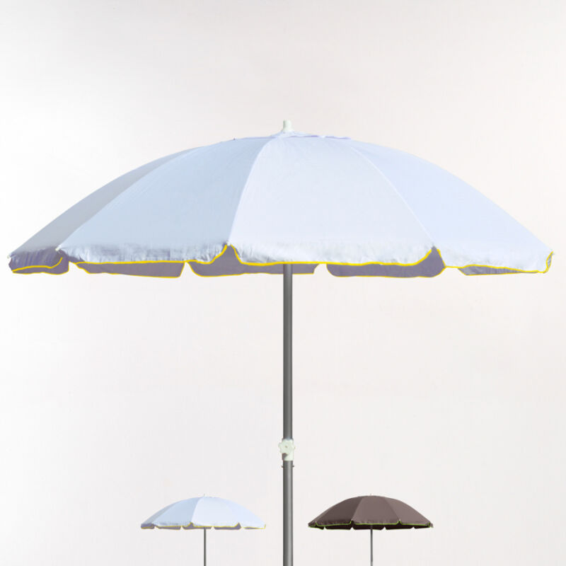 

Beachline - Sombrilla 220 cm Protección uv Antiviento Edición Limitada Roma Fluo | Blanco