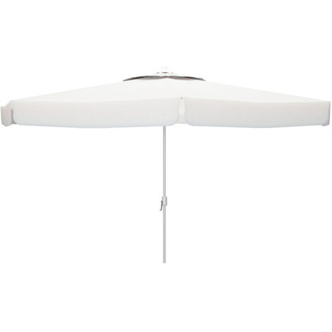 Sombrilla Aluminio D300 cm Polyester Blanca Jardín Marbueno