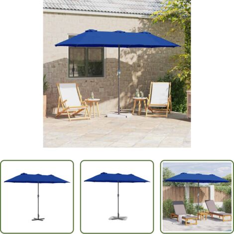 Sombrilla azul -  Sombrilla de jardín Azul azur 370 x 197 x 239 cm