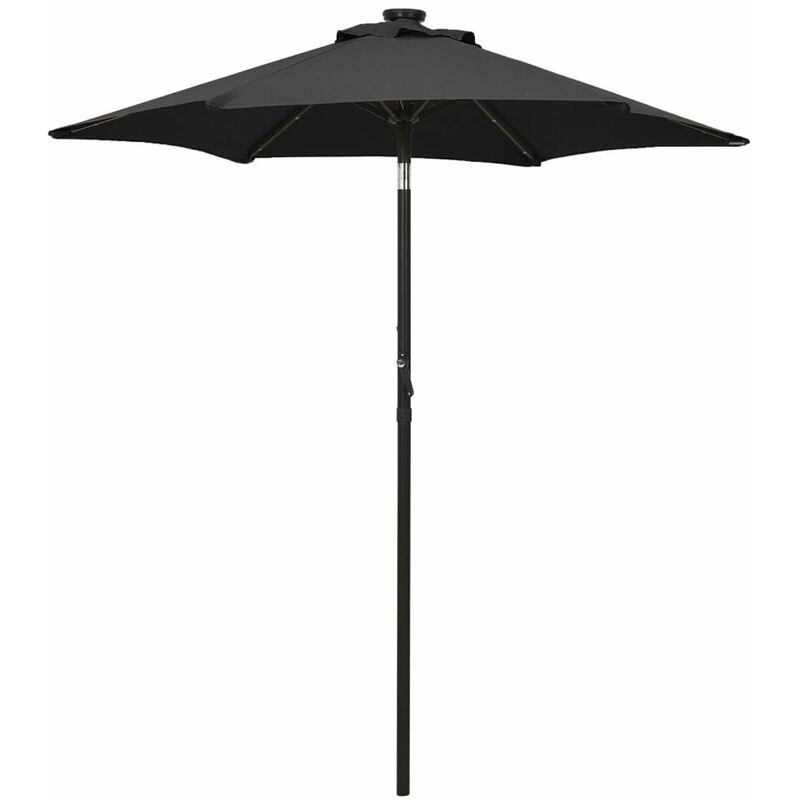 

Sombrilla con luces LED aluminio negra 200x211 cm
