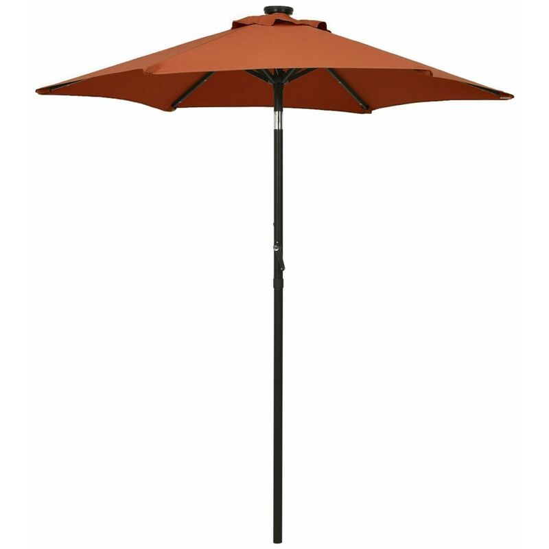 

Sombrilla con luces LED aluminio terracota 200x211 cm