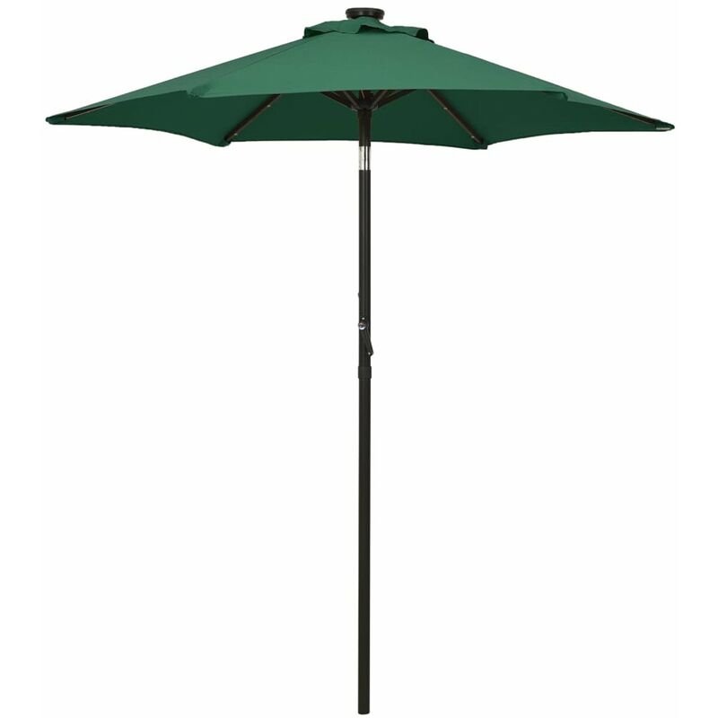 

Sombrilla con luces LED aluminio verde 200x211 cm
