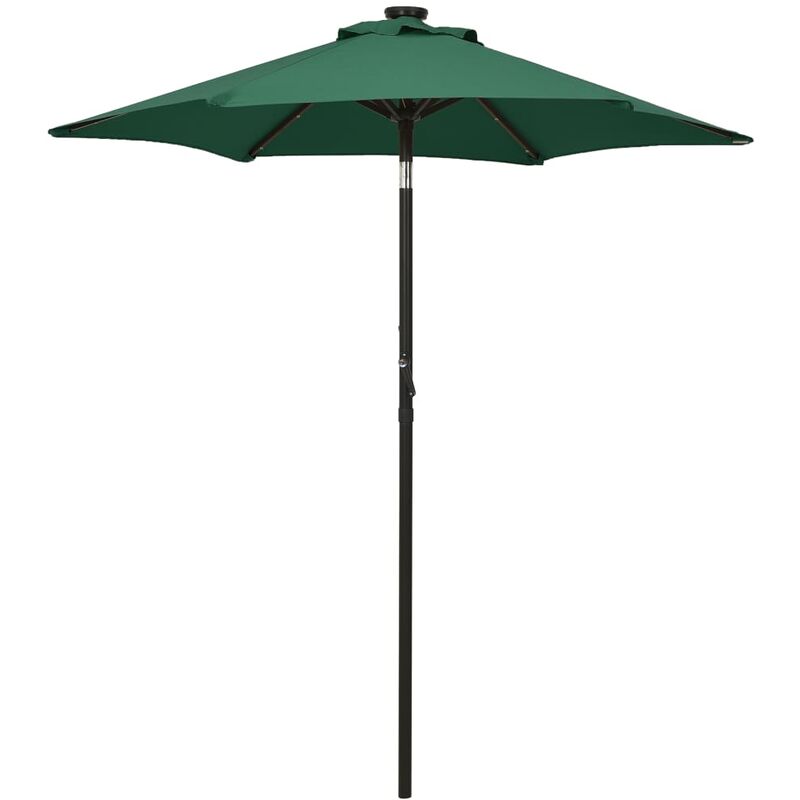 

Sombrilla con luces LED aluminio verde 200x211 cm