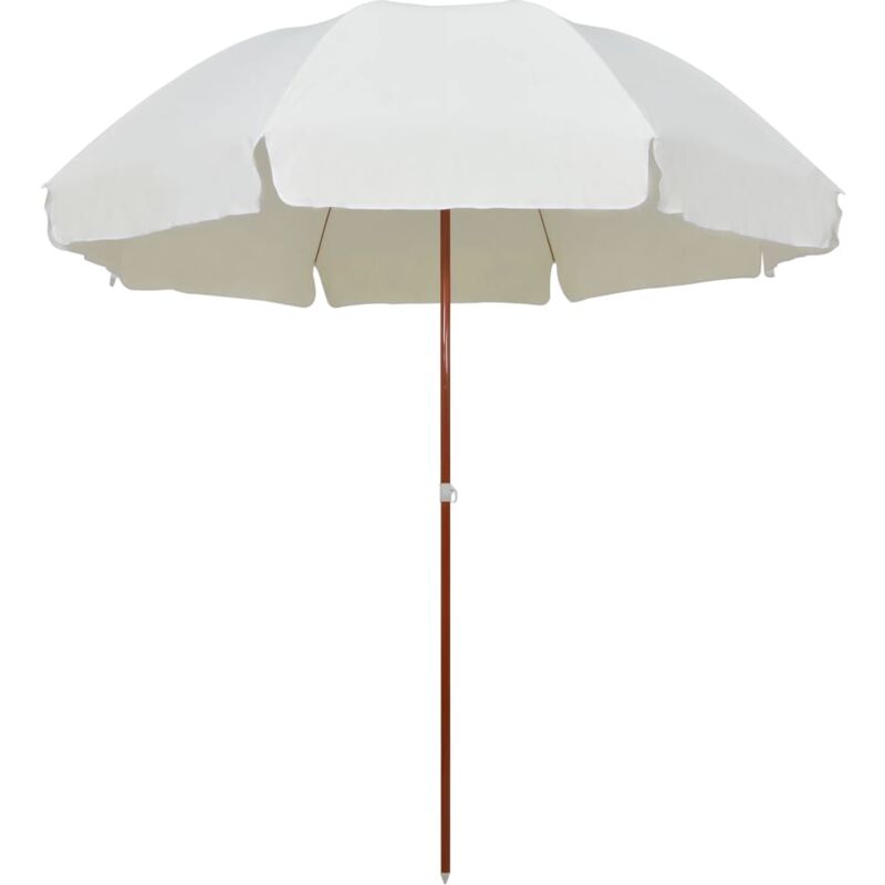 

vidaXL Sombrilla con palo de acero color arena 300 cm - Beige