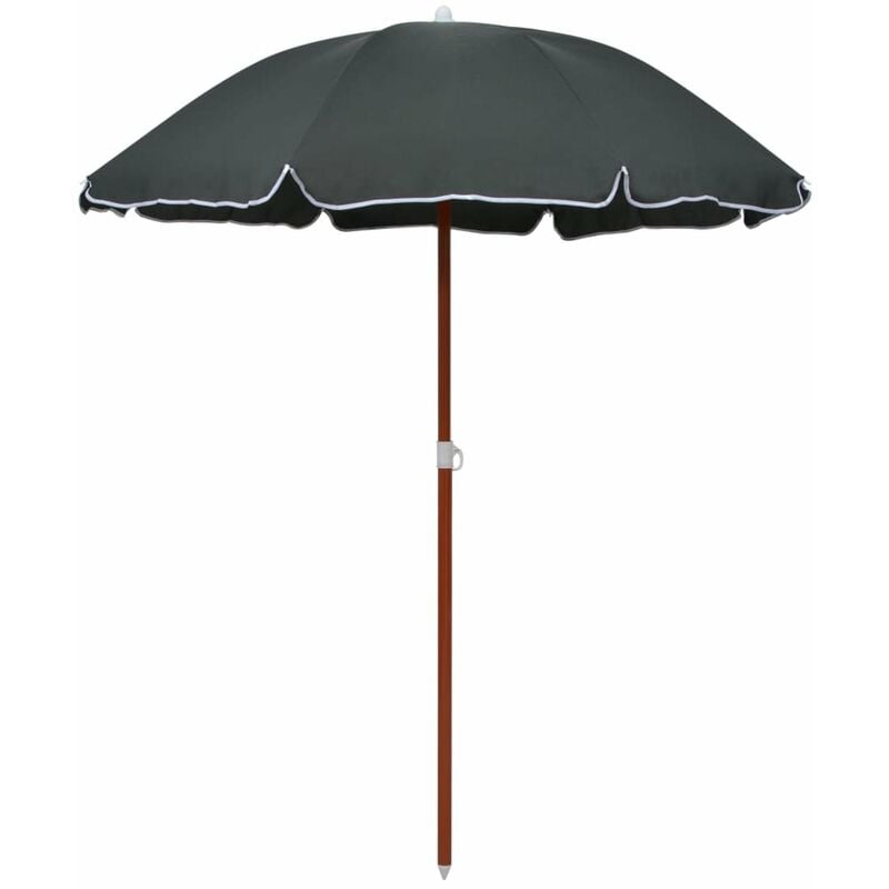 

Sombrilla con palo de acero gris antracita 180 cm