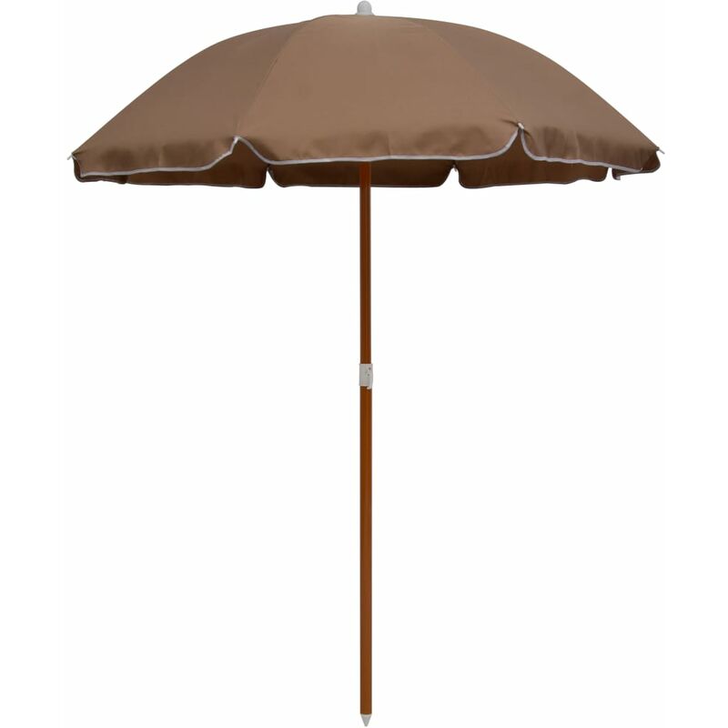 

Sombrilla con palo de acero gris taupe 180 cm