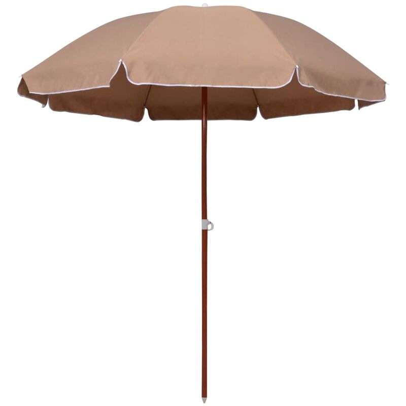 

Sombrilla con palo de acero gris taupe 240 cm