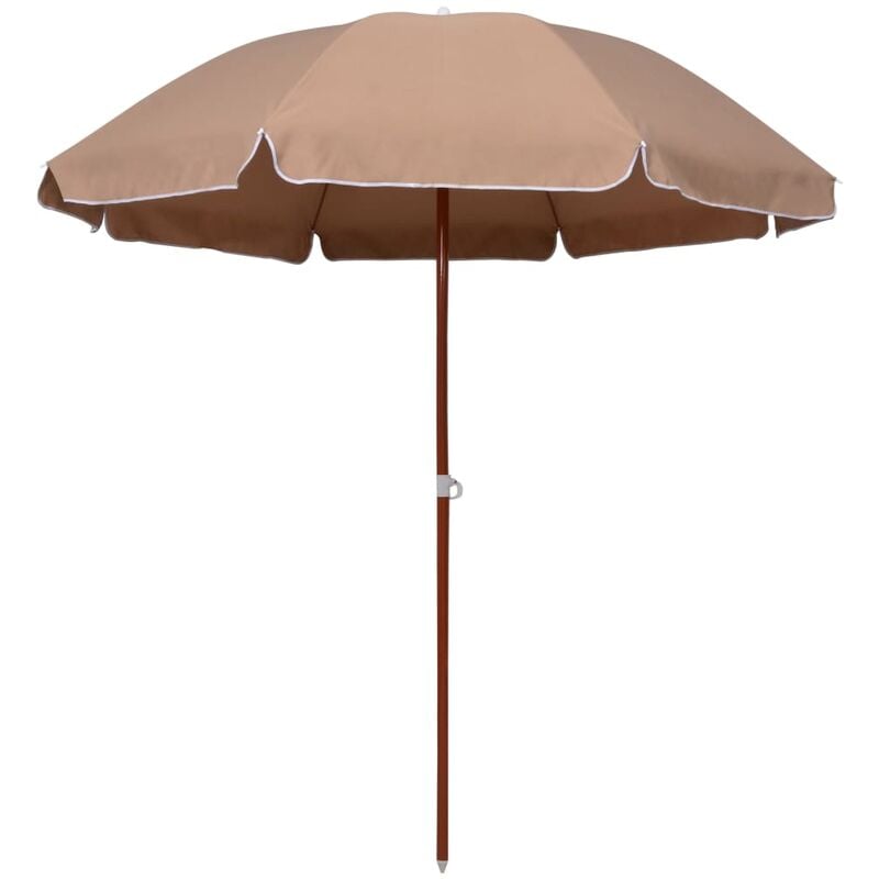 

Sombrilla con palo de acero gris taupe 240 cm