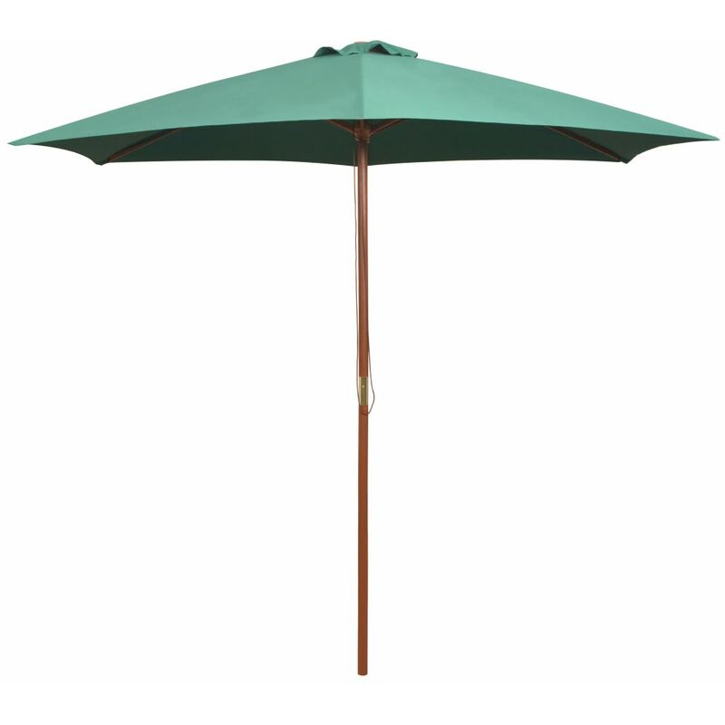 

Sombrilla con palo de madera 270x270 cm verde