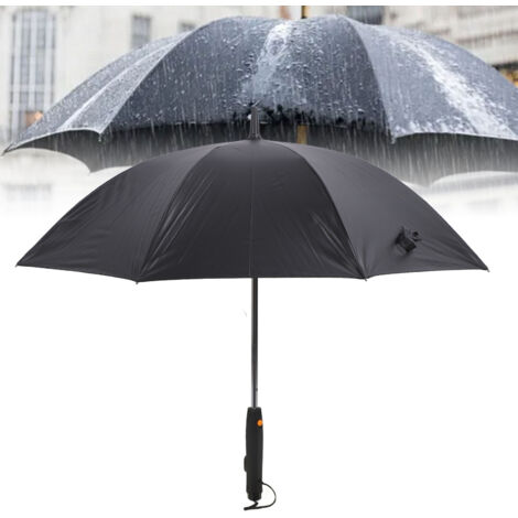 Sombrilla con ventilador y pulverizador multifuncional 3 en 1 – Ventilador portátil de viaje con 8 aspas – Amarillo/Negro