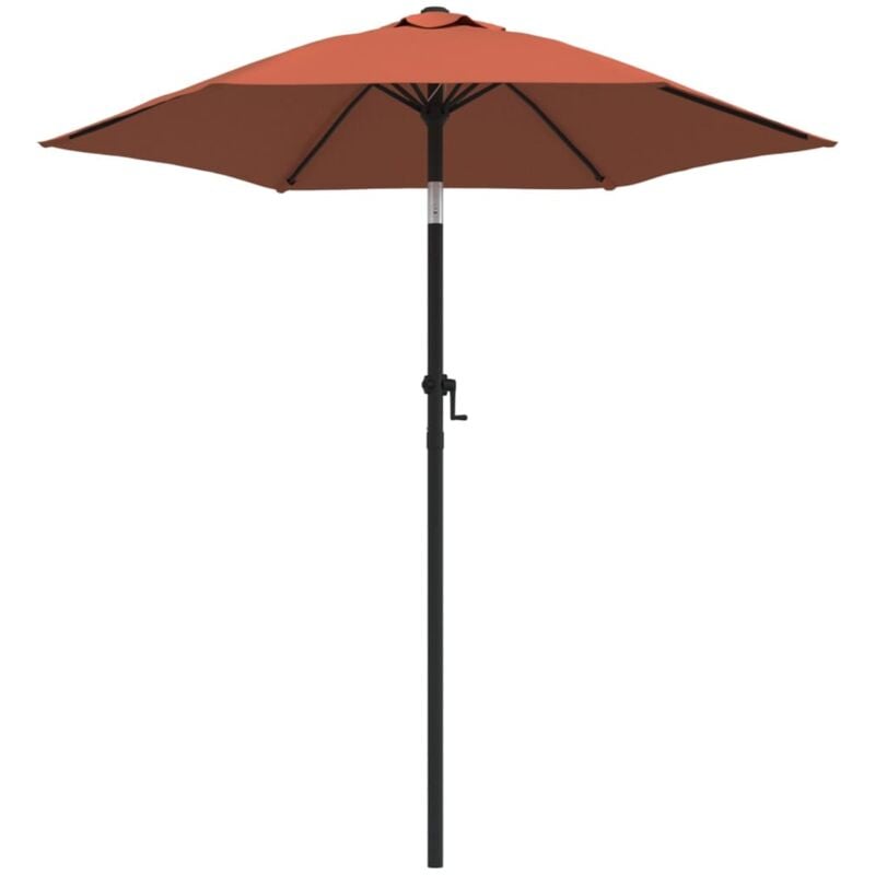 

vidaXL Sombrilla de aluminio color terracota 200x211 cm - Marrón