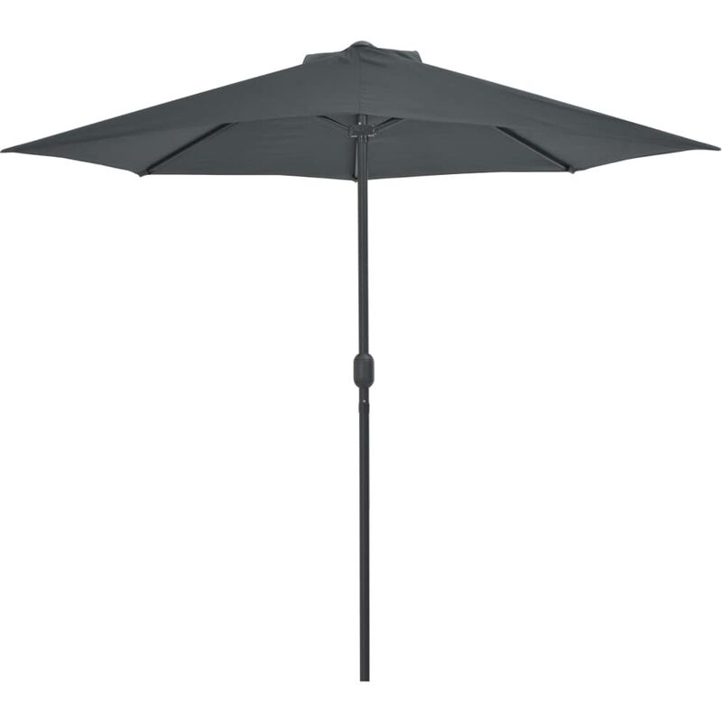 

Sombrilla de balcon semicircular palo aluminio gris 270x135 cm