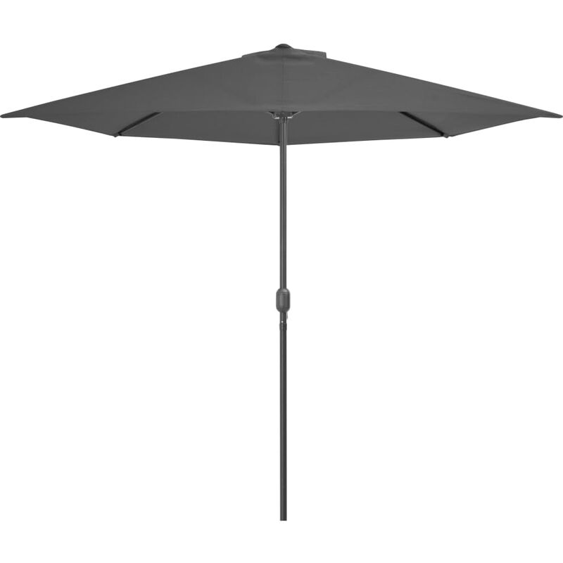

Sombrilla de balcon semicircular palo aluminio gris 300x150 cm
