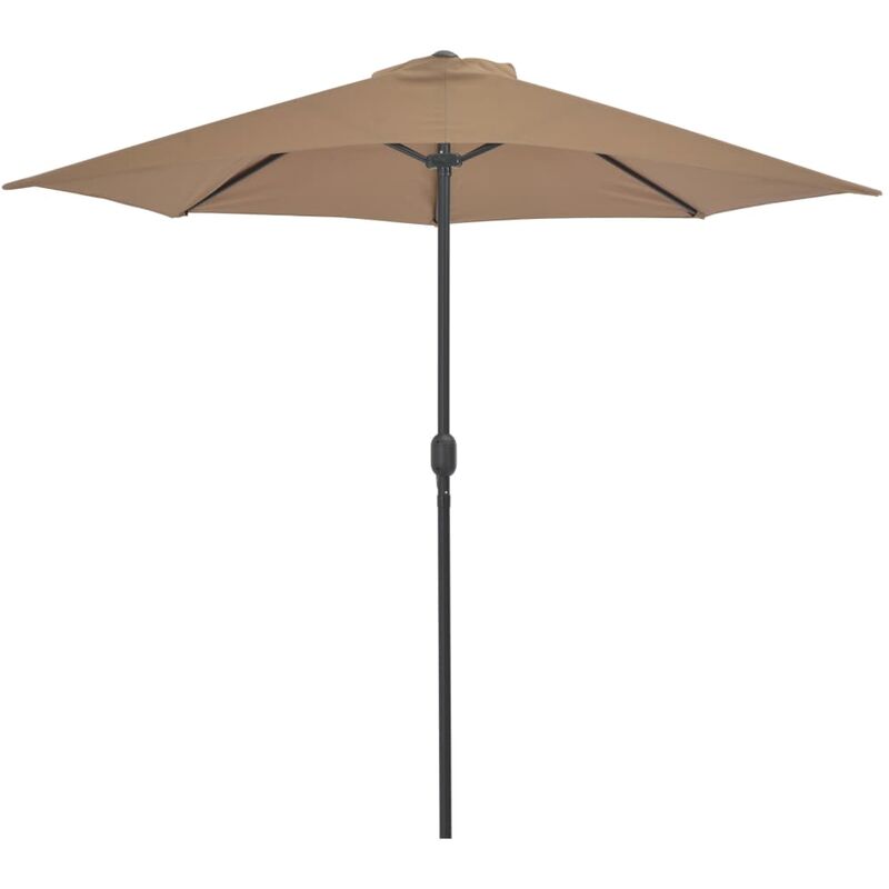 

Sombrilla de balcon semicircular palo aluminio taupe 270x135cm
