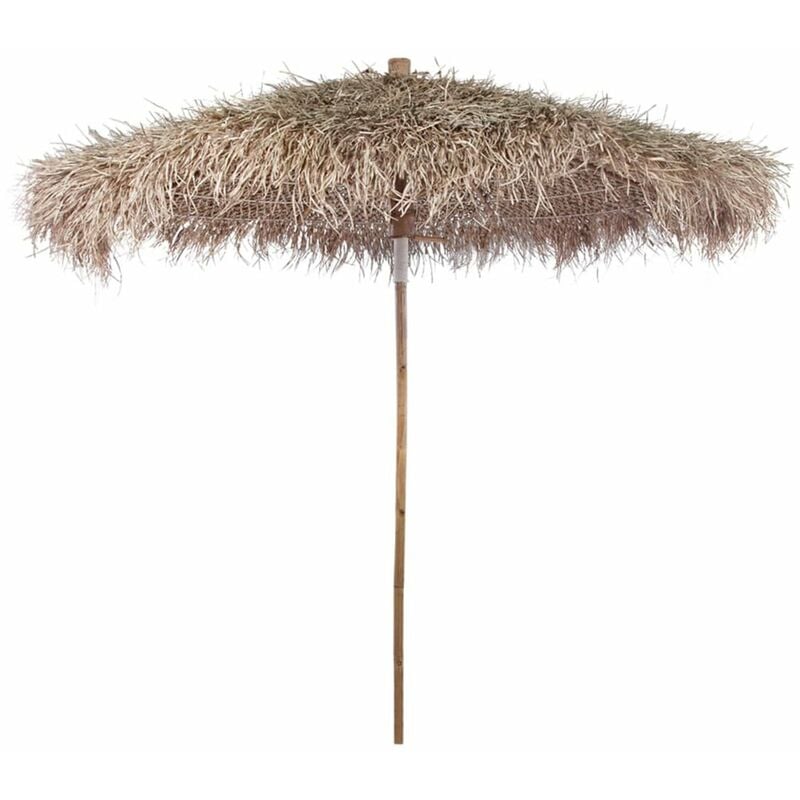 

Happyshopping - Sombrilla de bambu con tejado de hojas de platano 270 cm
