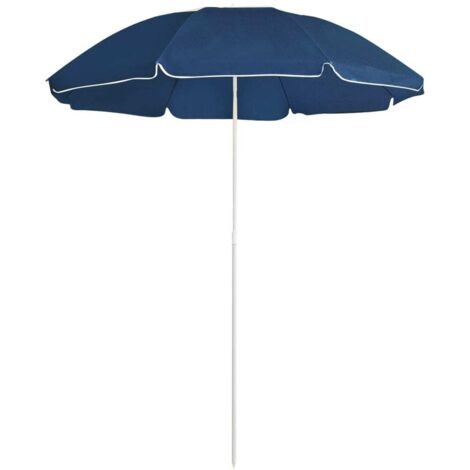 Sombrilla de exterior con poste de acero 180 cm azul 020008201