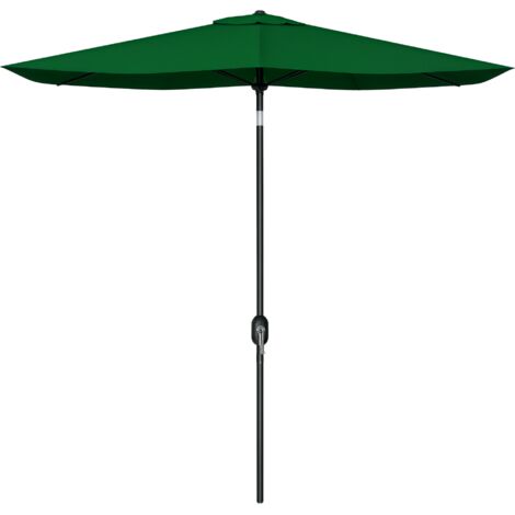 Sombrilla de jardín 205x290x248 cm parasol de terraza con 6 varillas apertura manual anti-uv y ángulo ajustable para jardín piscina