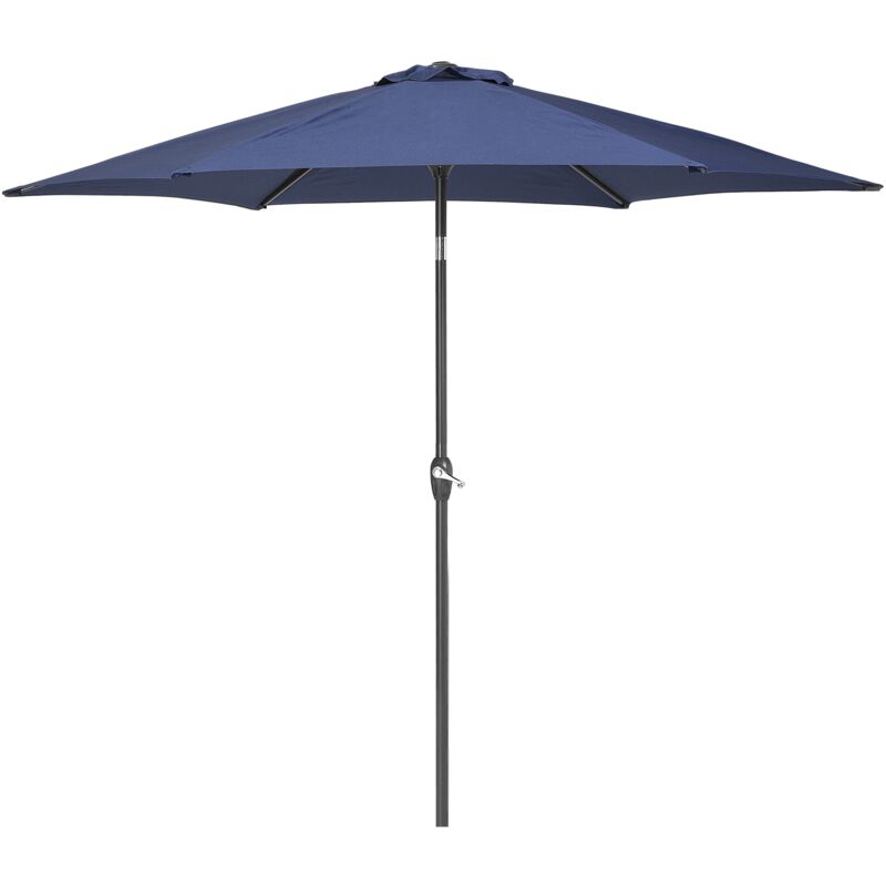 

Beliani - Sombrilla de jardín de poliéster azul marino 270 cm VARESE