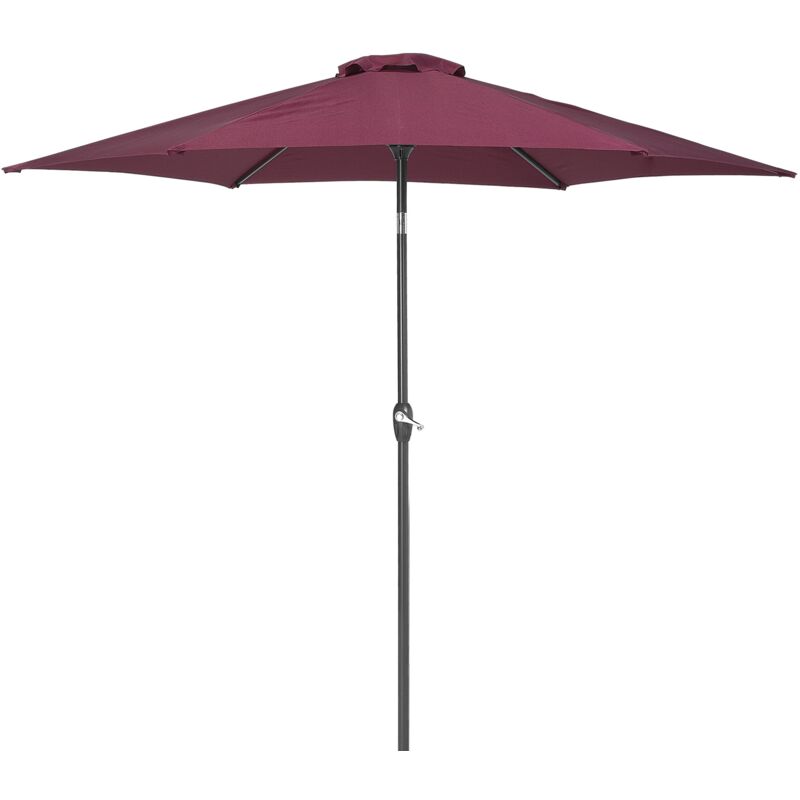 

Beliani - Sombrilla de jardín de poliéster borgoña 270 cm VARESE