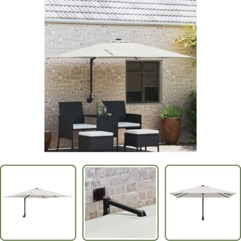 Sombrilla de jardín arena -  Sombrilla de jardín Arena 248,5 x 247,5 x 160 cm