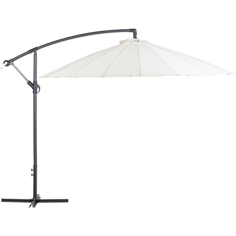 

Beliani - Sombrilla de jardín beige ⌀ 258 cm CALABRIA II