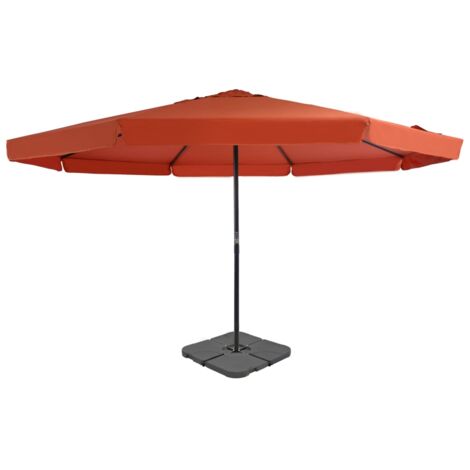Sombrilla de jardín con base portátil terracota vidaXL