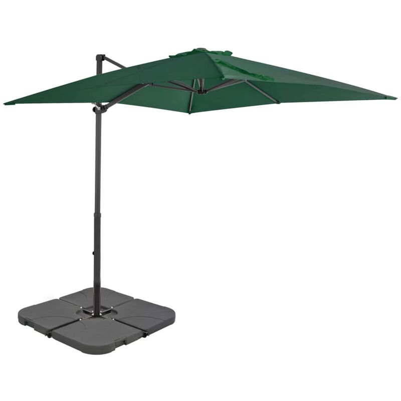 

Happyshopping - Sombrilla de jardin con base portatil verde