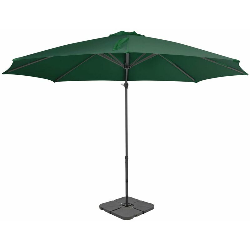 

Happyshopping - Sombrilla de jardin con base portatil verde