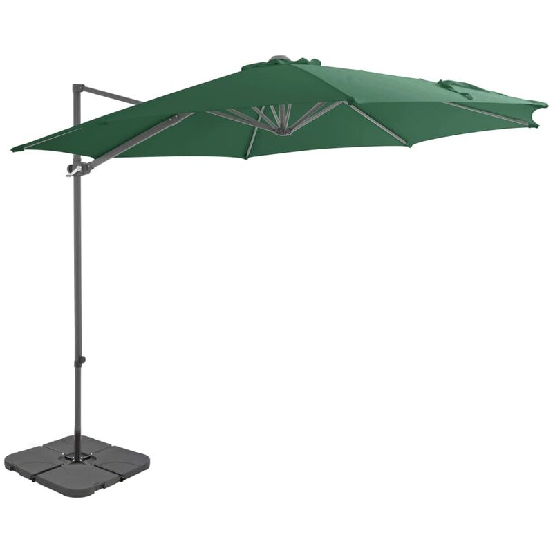 

Happyshopping - Sombrilla de jardin con base portatil verde