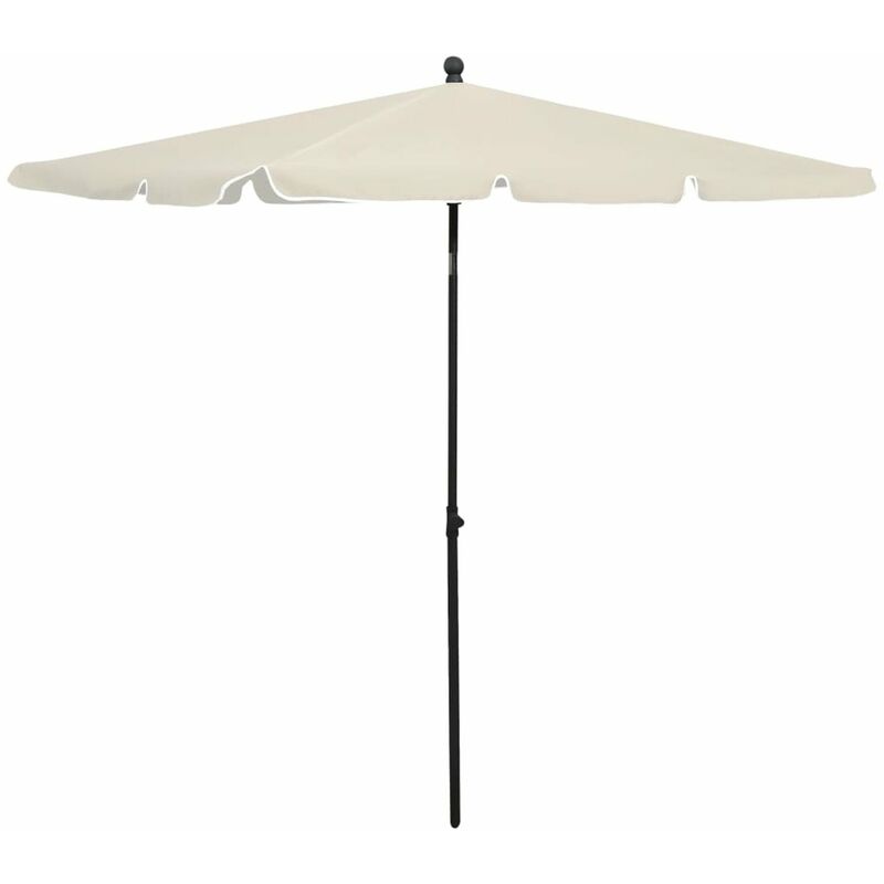 

Sombrilla de jardin con palo color arena 210x140 cm