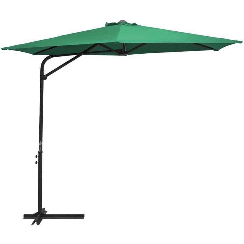 

Sombrilla de jardín con palo de acero 300 cm verde