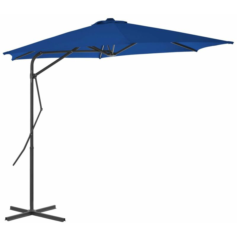 

Sombrilla de jardin con palo de acero azul 300x230cm