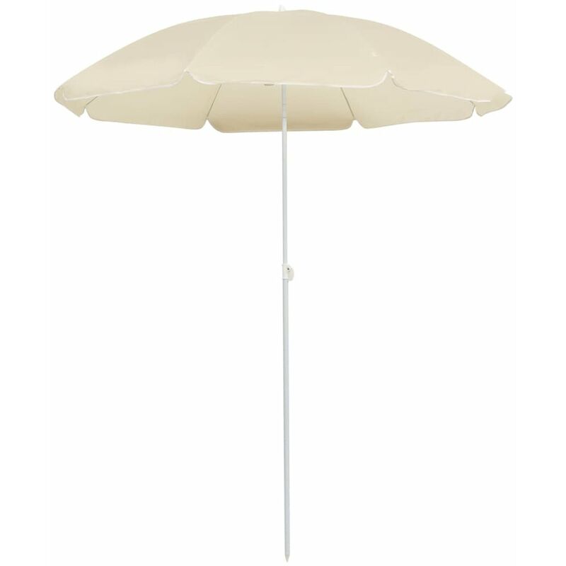 

Sombrilla de jardin con palo de acero color arena 180 cm
