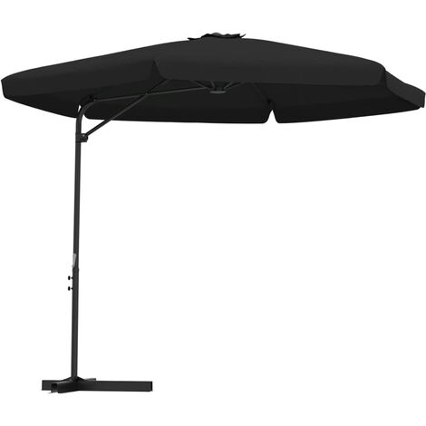 Sombrilla de jardín con palo de acero negra 300 cm vidaXL