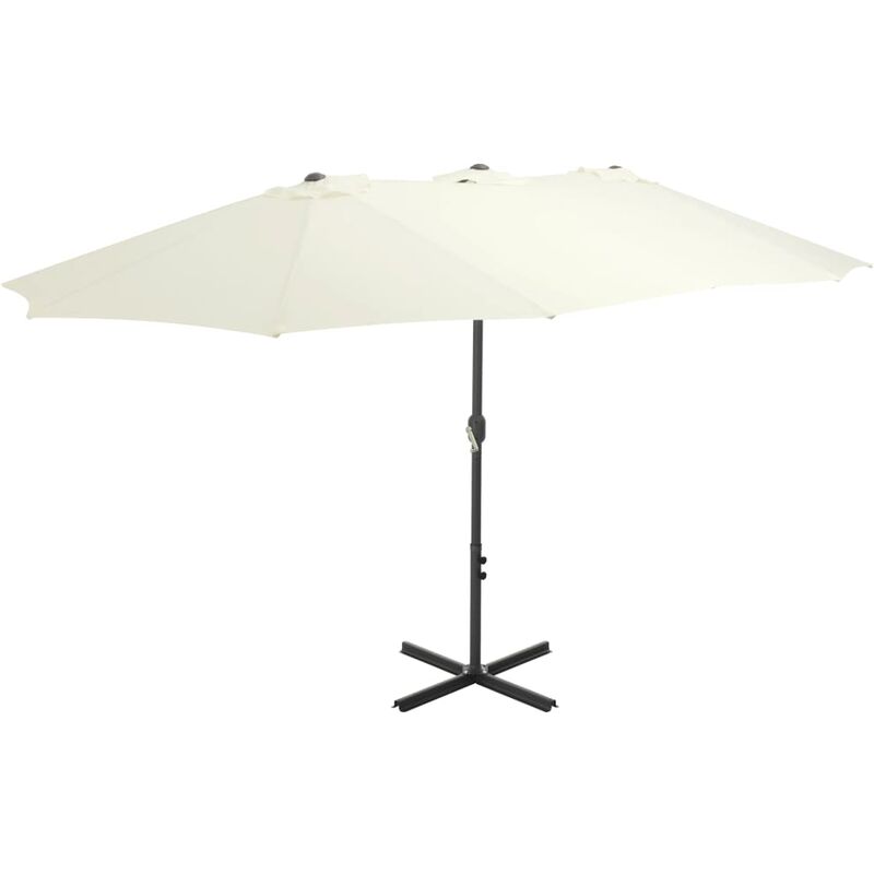 

Sombrilla de jardín con palo de aluminio 460x270 cm arena