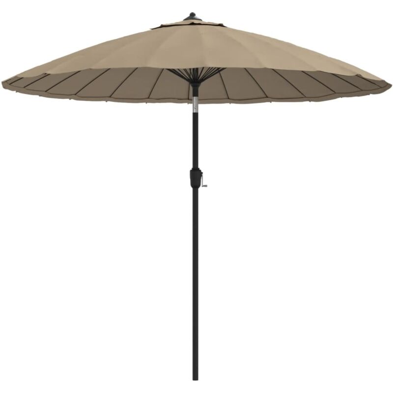 

vidaXL Sombrilla de Jardín con Palo de Aluminio 270 cm Gris Taupe - Gris Topo