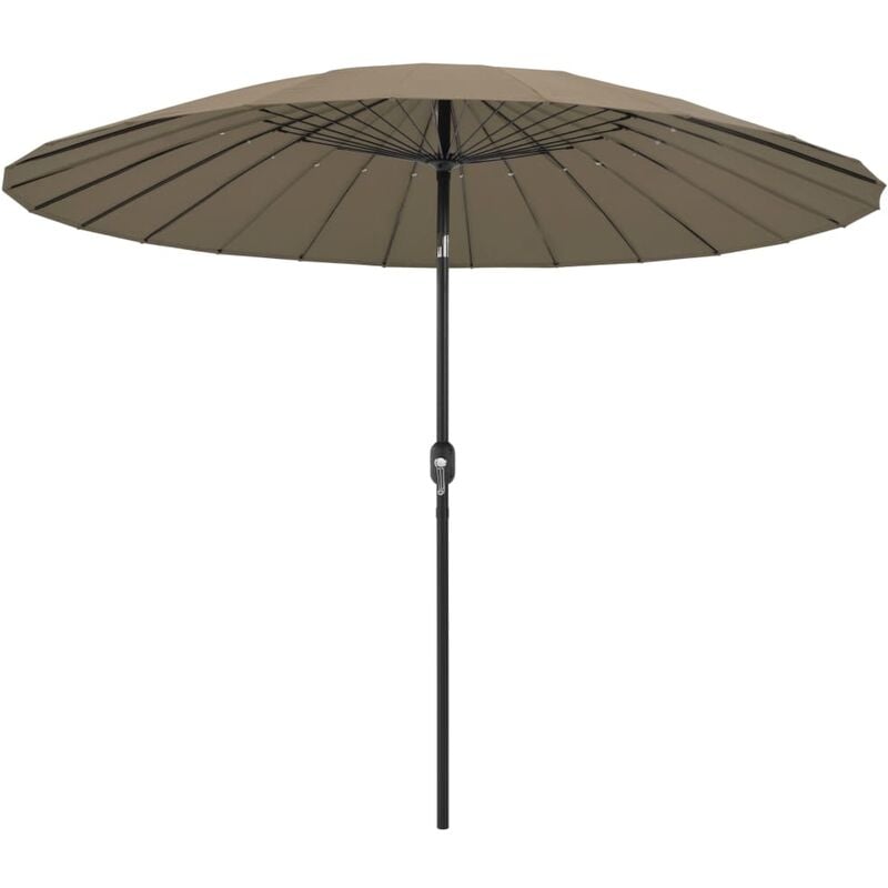 

Happyshopping - Sombrilla de jardin con palo de aluminio gris taupe 270 cm