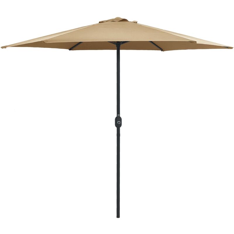 

Sombrilla de jardín con palo de aluminio gris taupe 270x246 cm