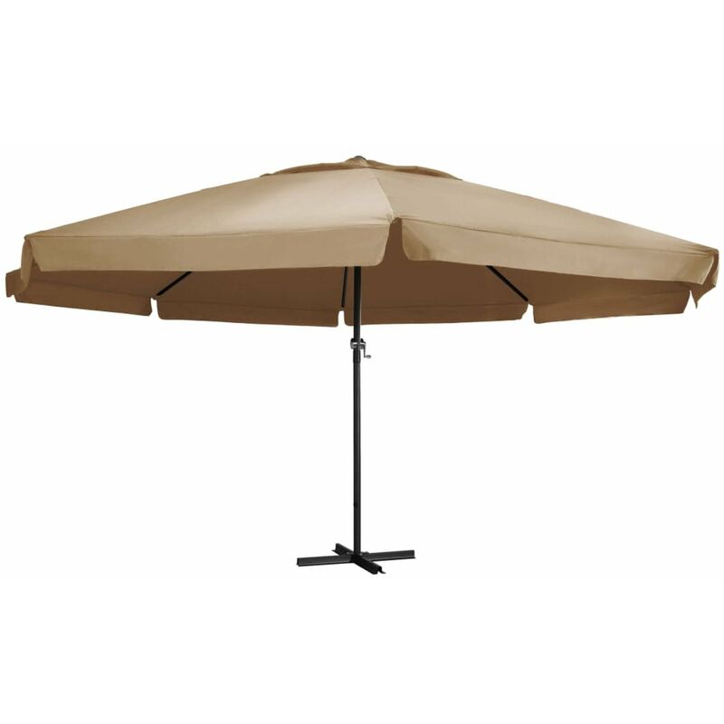 

Sombrilla de jardin con palo de aluminio gris taupe 600 cm