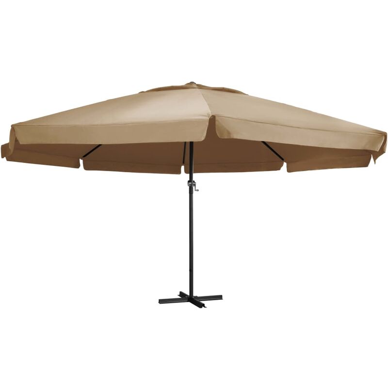 

Sombrilla de jardín con palo de aluminio gris taupe 600 cm