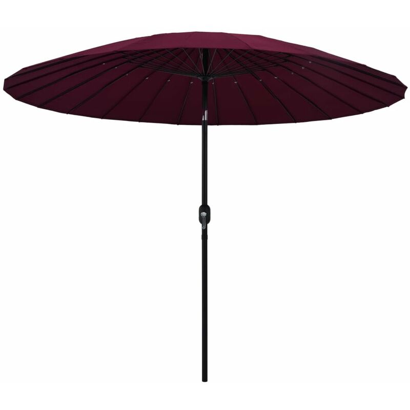 

Happyshopping - Sombrilla de jardin con palo de aluminio rojo burdeos 270 cm