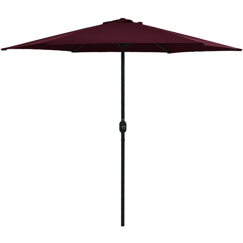 

Sombrilla de jardín con palo de aluminio rojo burdeos 270x246cm