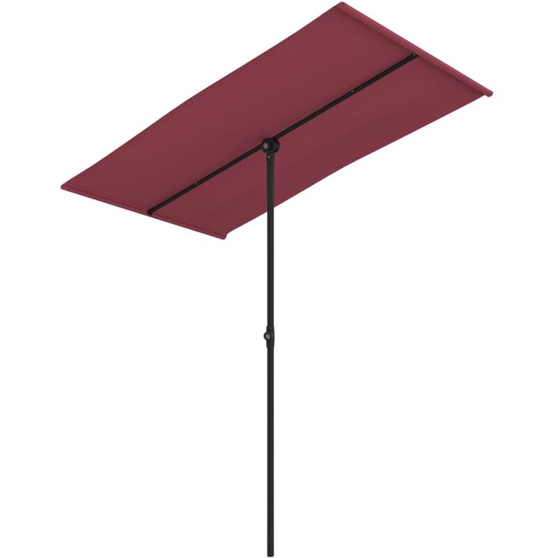 

vidaXL Sombrilla de jardín con palo de aluminio rojo burdeos 180x130cm - Rojo