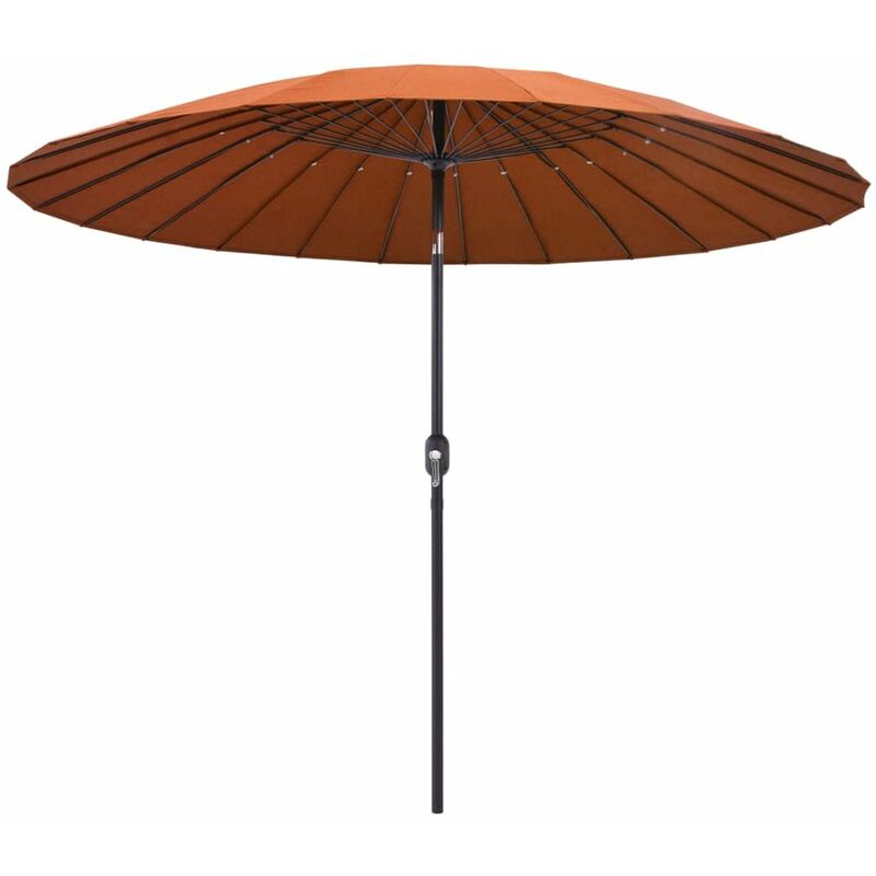 

Happyshopping - Sombrilla de jardin con palo de aluminio terracota 270 cm